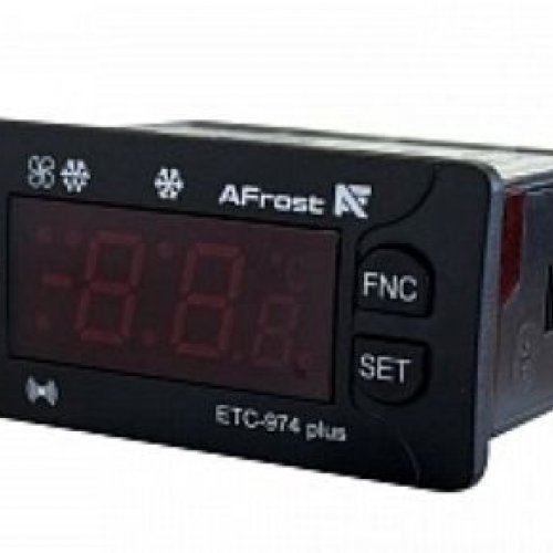 Контроллер AFrost ETC-974 plus: 3 реле 10А, 2 датчика NTC в комплекте, 1 цифровой вход