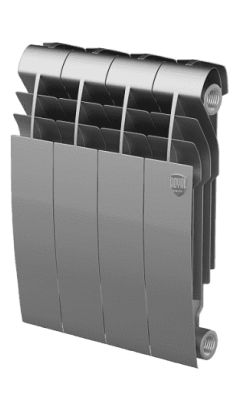 Радиатор Royal Thermo BiLiner 350, 4 секции, Silver Satin