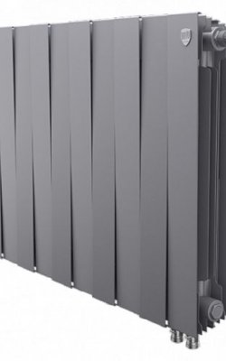 Биметаллический дизайн-радиатор Royal Thermo PianoForte 500 VD, 10 секций, Silver Satin