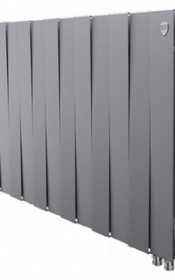 Биметаллический дизайн-радиатор Royal Thermo PianoForte 500 VD, 14 секций, Silver Satin