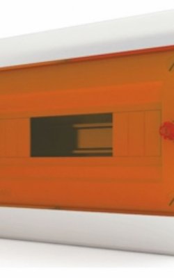 Щит навесной Tekfor BNO 40-12-1 12 модулей, IP41, прозрачная оранжевая дверца