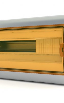 Щит навесной Tekfor BNO 65-18-1 18 модулей, IP65, прозрачная оранжевая дверца