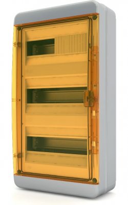 Щит навесной Tekfor BNO 65-36-1 36 модулей, IP65, прозрачная оранжевая дверца
