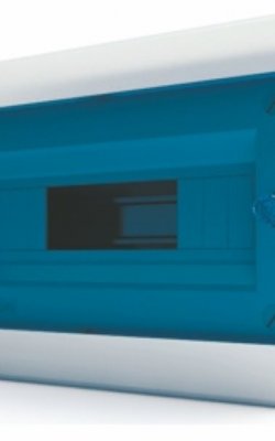 Щит навесной Tekfor BNS 40-12-1 12 модулей, IP41, прозрачная синяя дверца