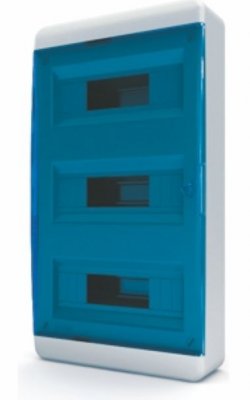 Щит навесной Tekfor BNS 40-36-1 36 модулей, IP41, прозрачная синяя дверца