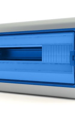 Щит навесной Tekfor BNS 65-18-1 18 модулей, IP65, прозрачная синяя дверца