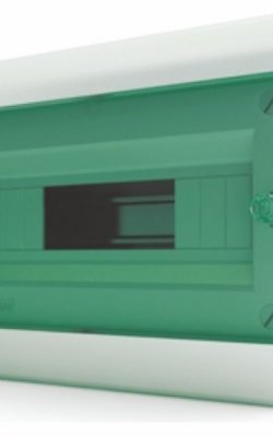Щит навесной Tekfor BNZ 40-12-1 12 модулей, IP41, прозрачная зеленая дверца