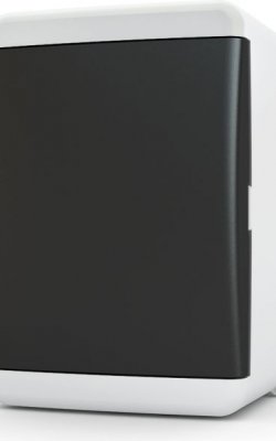 Щит навесной Tekfor UNB 40-04-2 4 модуля, IP41, непрозрачная черная дверца