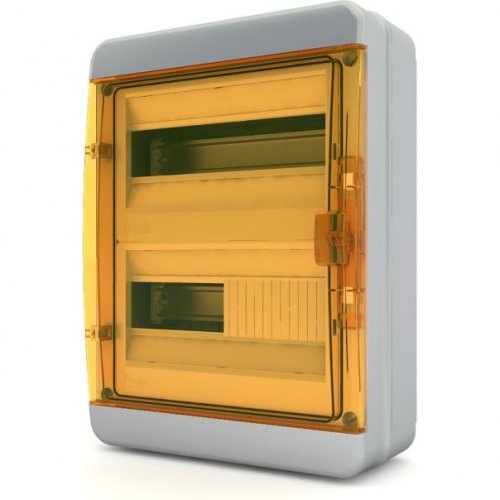 Щит навесной Tekfor BNO 65-24-1 24 модуля, IP65, прозрачная оранжевая дверца