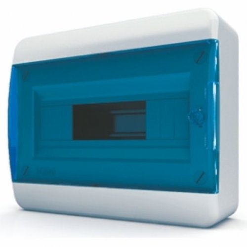 Щит навесной Tekfor BNS 40-12-1 12 модулей, IP41, прозрачная синяя дверца