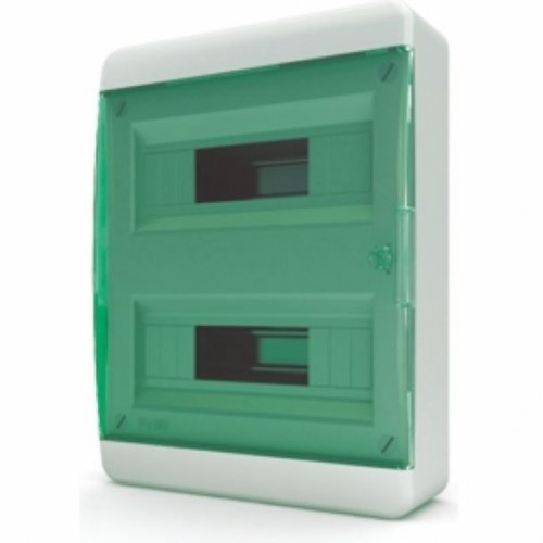 Щит навесной Tekfor BNZ 40-24-1 24 модуля, IP41, прозрачная зеленая дверца