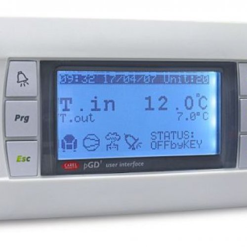 Carel PGD1000WW0 Графический терминал (дисплей), настенный монтаж, белая подсветка