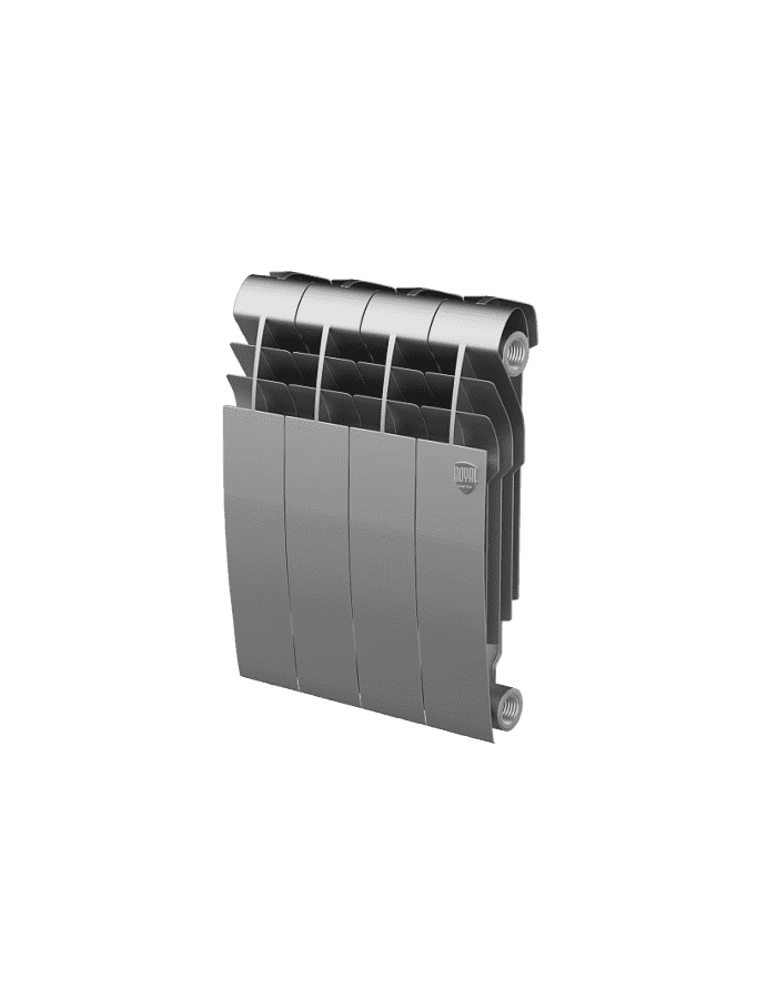Радиатор Royal Thermo BiLiner 350, 4 секции, Silver Satin