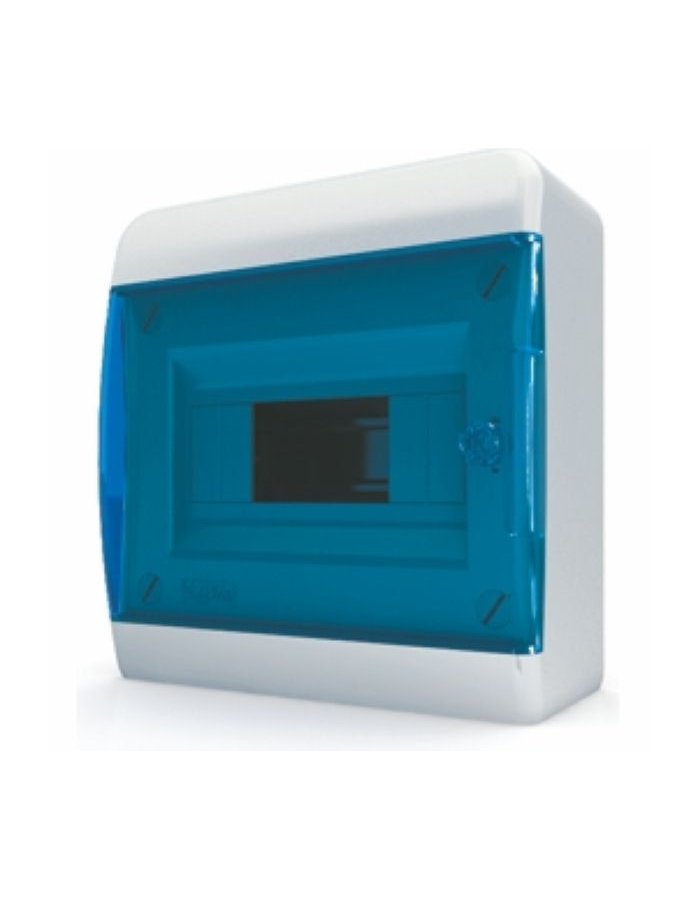 Щит навесной Tekfor BNS 40-08-1 8 модулей, IP41, прозрачная синяя дверца